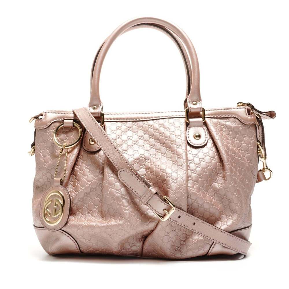 GUCCI Pink Leather Shoulder Bag